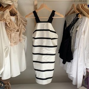 Striped black and white romper